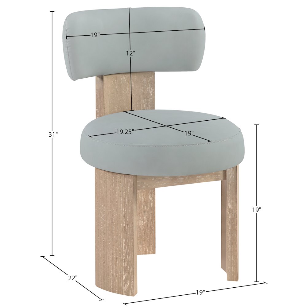 Atelier LtBlu Vegan Leather Upholstered Dining Chair, Set of 2