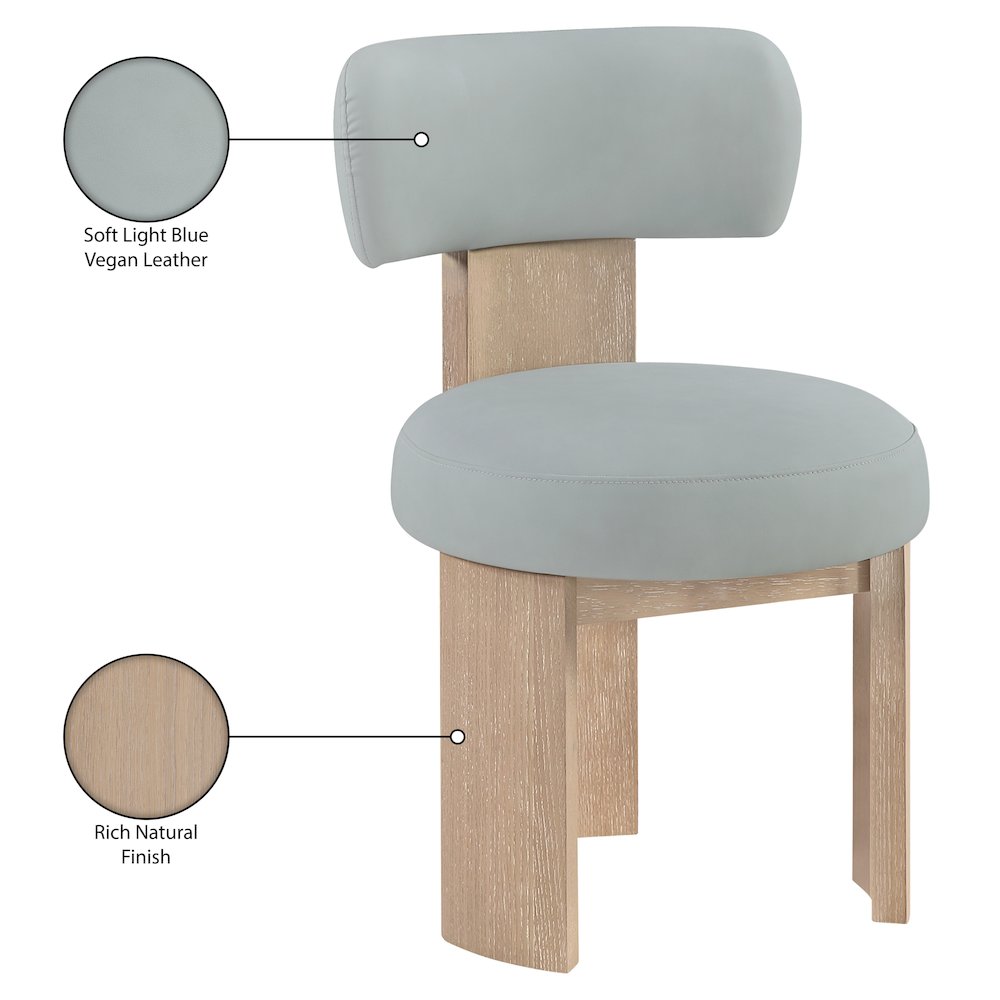 Atelier LtBlu Vegan Leather Upholstered Dining Chair, Set of 2