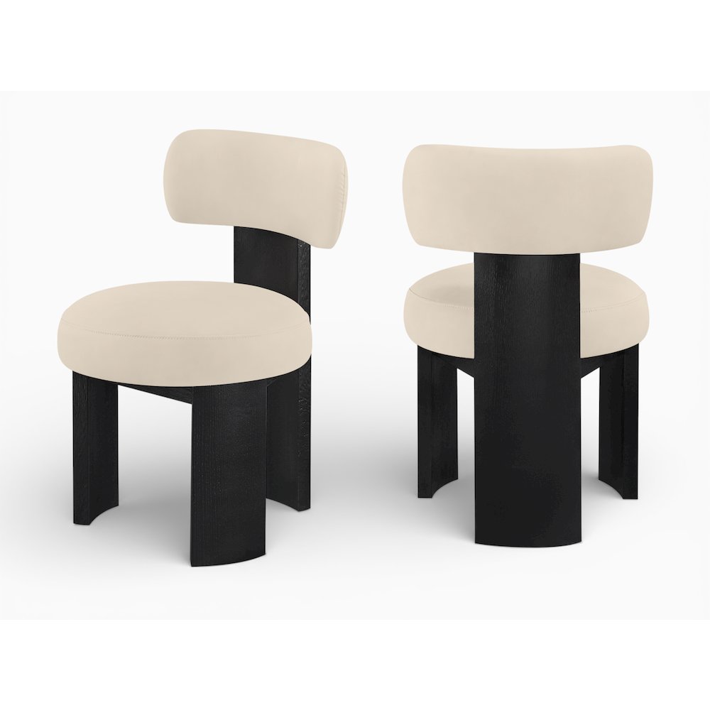 Atelier Beige Vegan Leather Upholstered Dining Chair, Set of 2