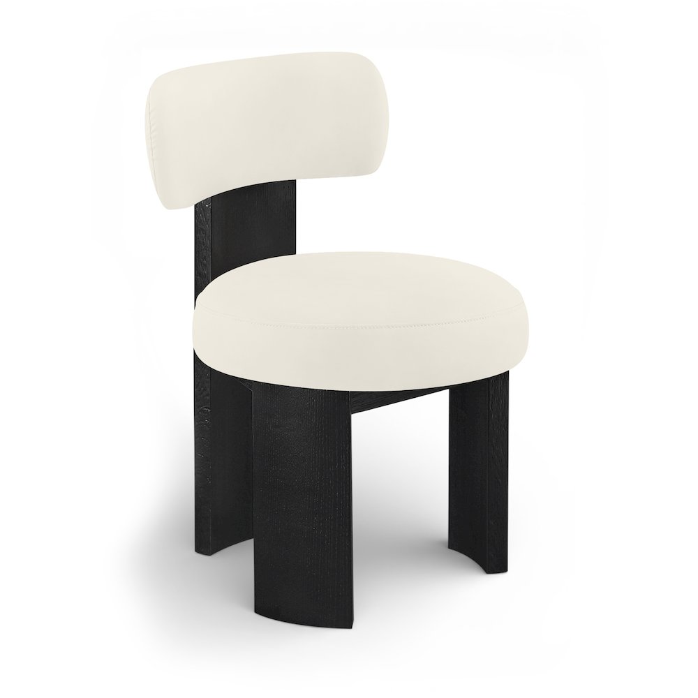 Atelier Cream Vegan Leather Upholstered Dining Chair, Set of 2