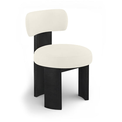 Atelier Cream Vegan Leather Upholstered Dining Chair, Set of 2