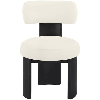 Atelier Cream Vegan Leather Upholstered Dining Chair, Set of 2