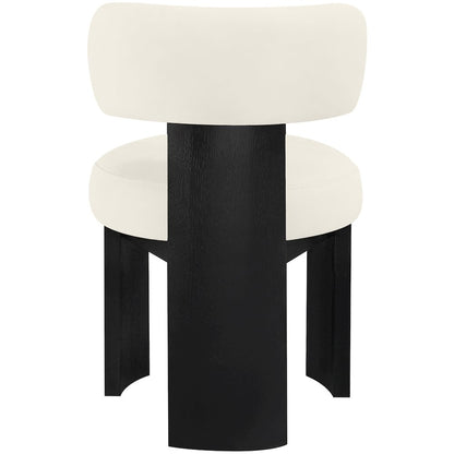 Atelier Cream Vegan Leather Upholstered Dining Chair, Set of 2
