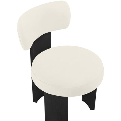 Atelier Cream Vegan Leather Upholstered Dining Chair, Set of 2