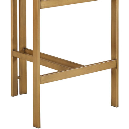 Aurum Cream Linen Textured Fabric Upholstered Counter Stool