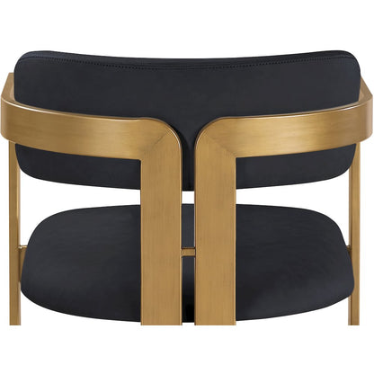 Aurum Black Vegan Leather Upholstered Dining Chair, Set of 2