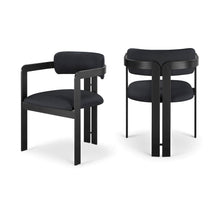 Aurum Black Vegan Leather Upholstered Dining Chair, Set of 2