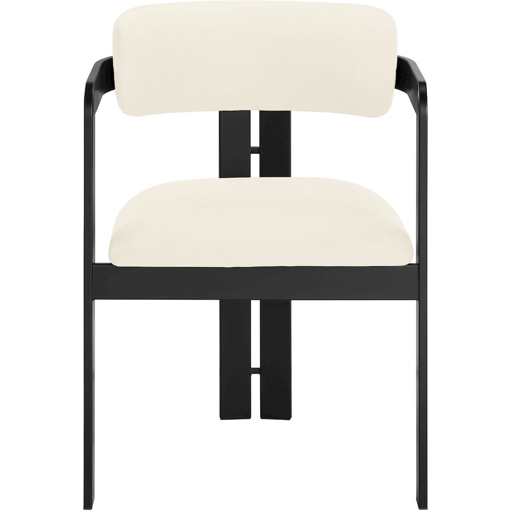 Aurum Cream Vegan Leather Upholstered Dining Chair, Set of 2