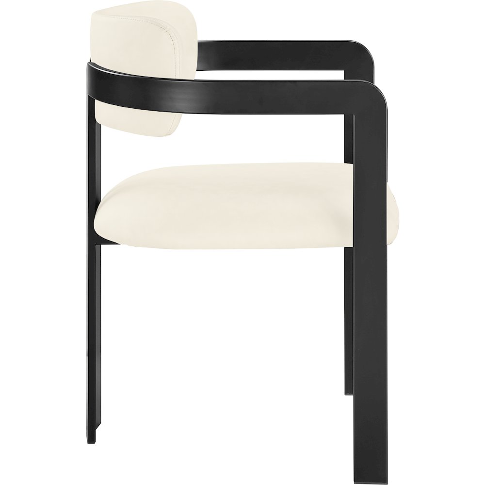Aurum Cream Vegan Leather Upholstered Dining Chair, Set of 2