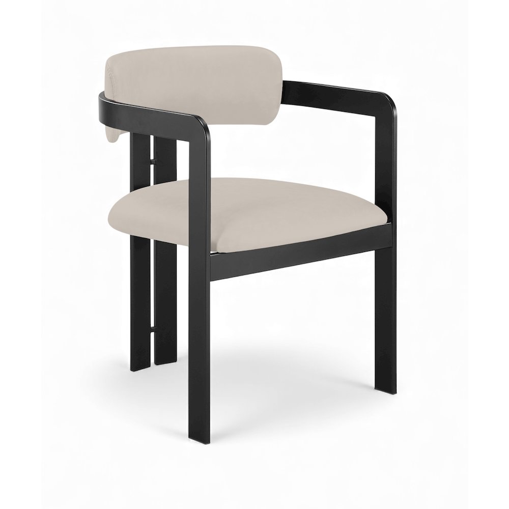 Aurum Taupe Vegan Leather Upholstered Dining Chair, Set of 2