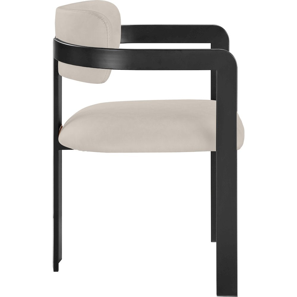 Aurum Taupe Vegan Leather Upholstered Dining Chair, Set of 2