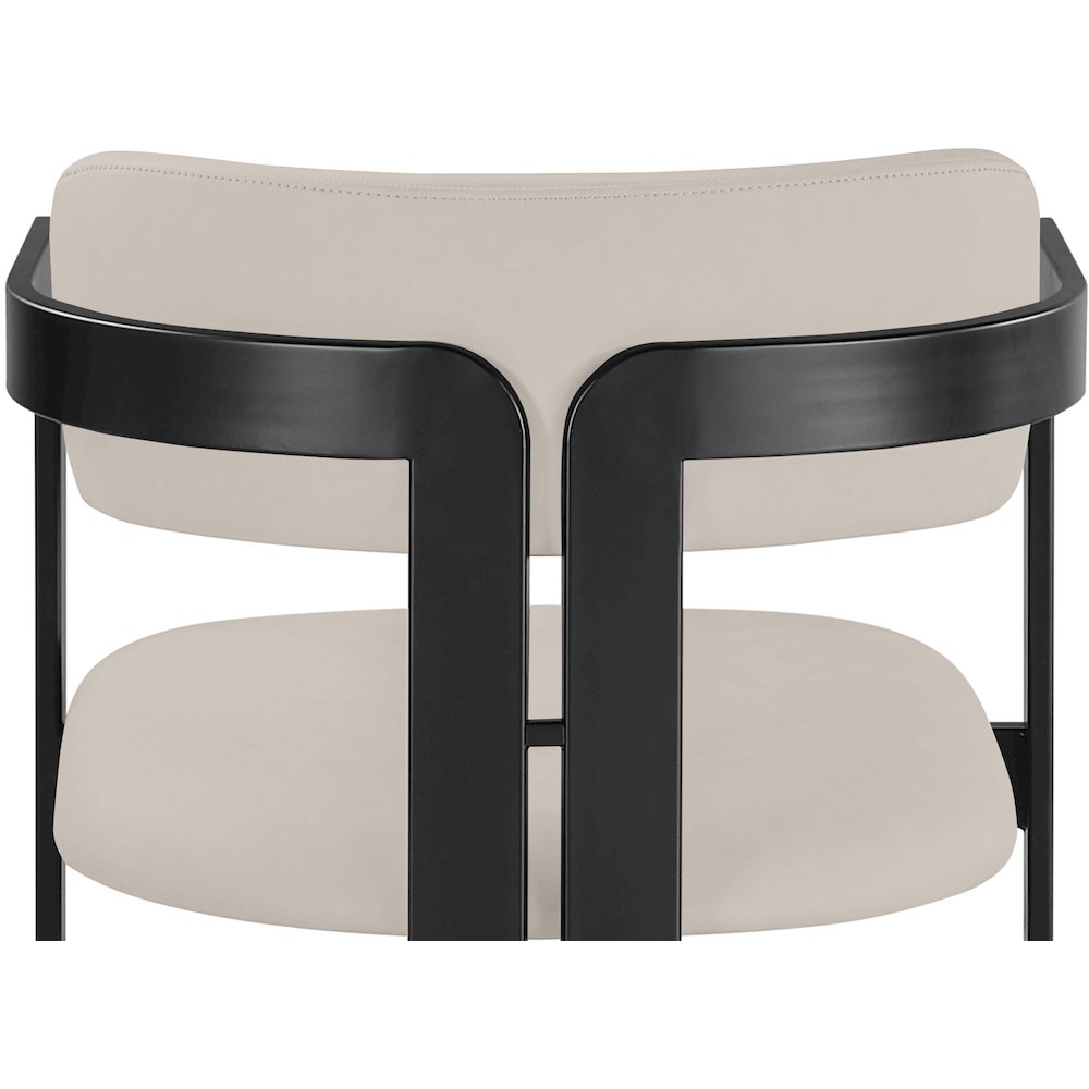 Aurum Taupe Vegan Leather Upholstered Dining Chair, Set of 2