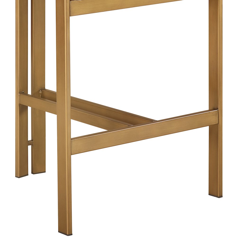Aurum Black Vegan Leather Upholstered Counter Stool