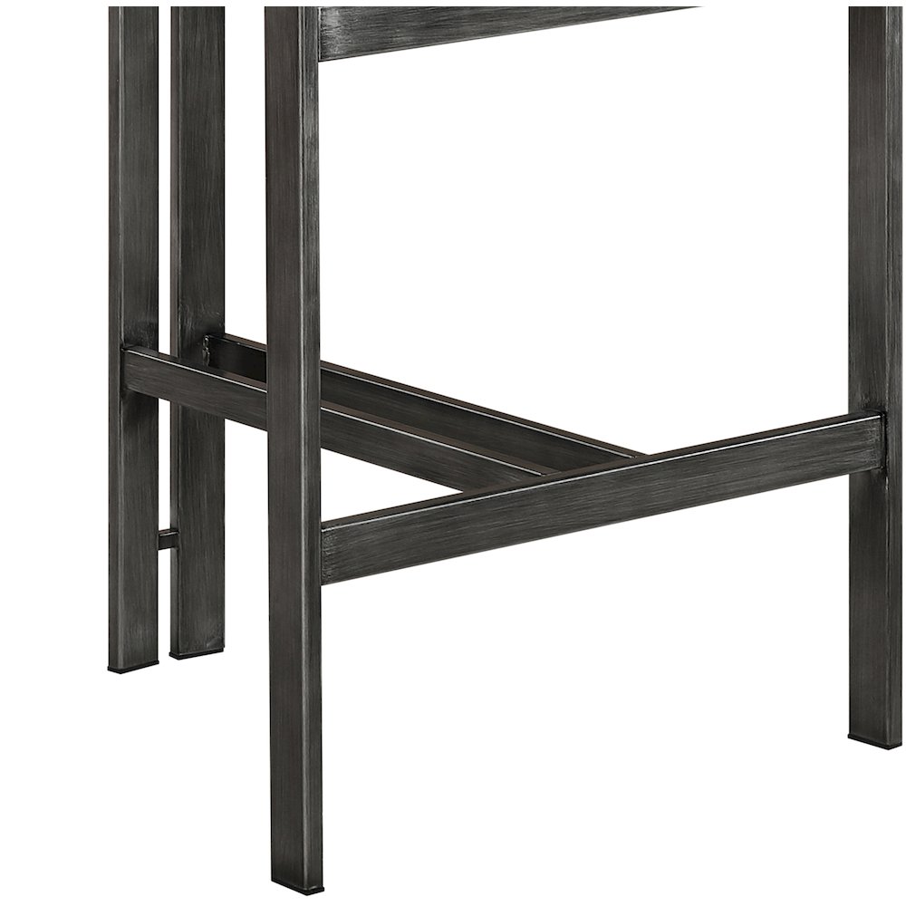 Aurum Black Vegan Leather Upholstered Counter Stool