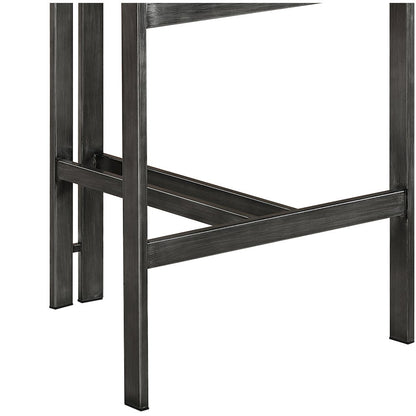 Aurum Black Vegan Leather Upholstered Counter Stool
