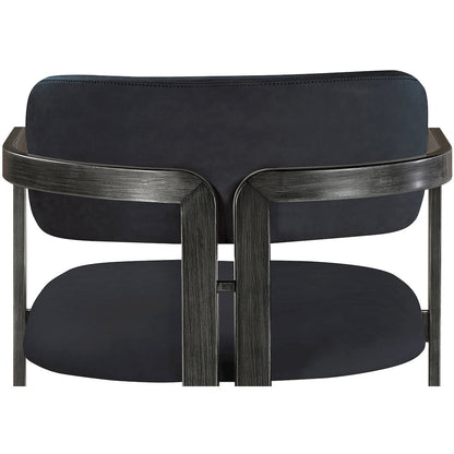 Aurum Black Vegan Leather Upholstered Counter Stool