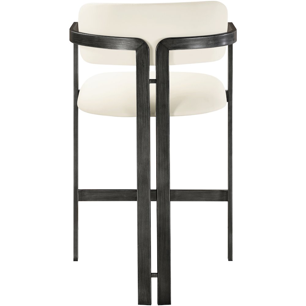 Aurum Cream Vegan Leather Upholstered Counter Stool