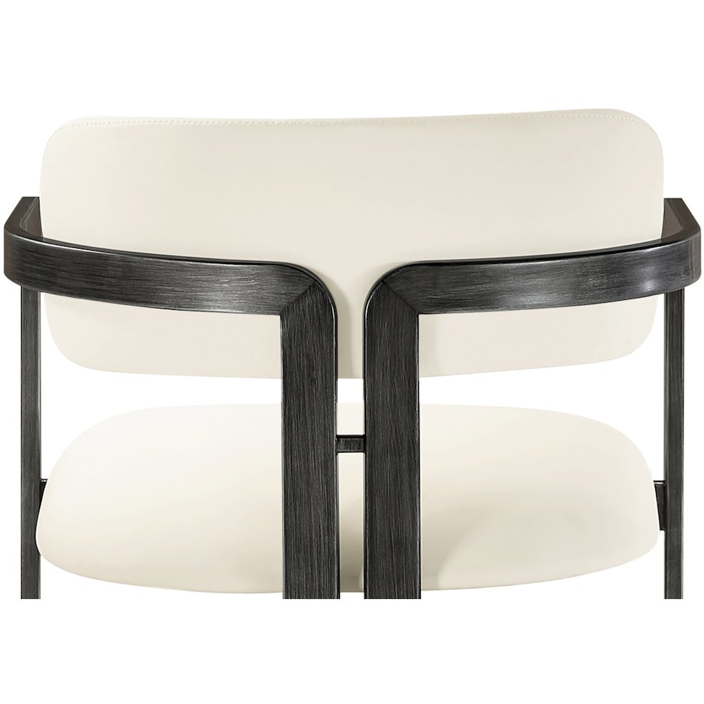 Aurum Cream Vegan Leather Upholstered Counter Stool
