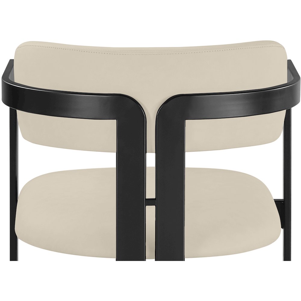 Aurum Beige Vegan Leather Upholstered Counter Stool