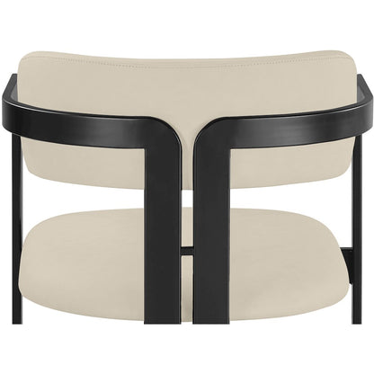 Aurum Beige Vegan Leather Upholstered Counter Stool