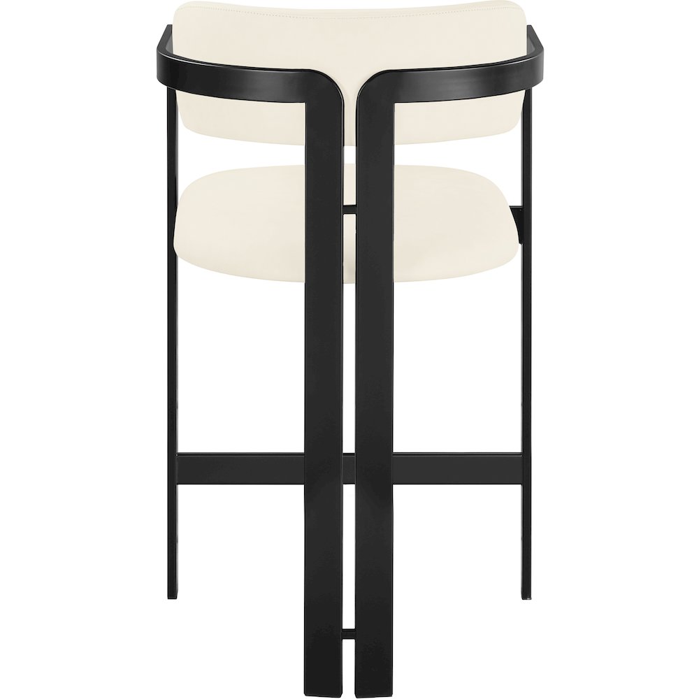 Aurum Cream Vegan Leather Upholstered Counter Stool