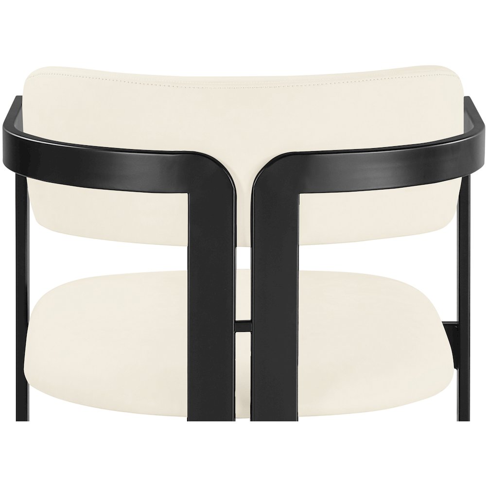 Aurum Cream Vegan Leather Upholstered Counter Stool