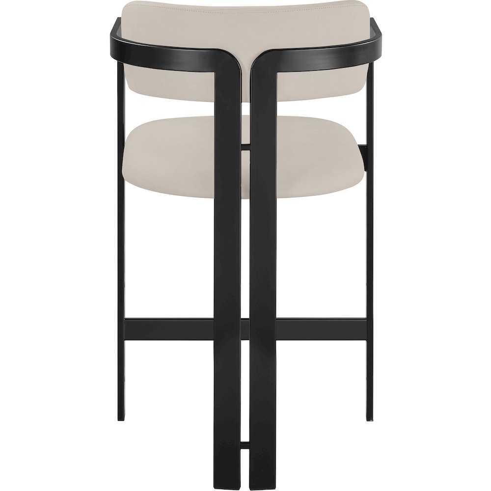 Aurum Taupe Vegan Leather Upholstered Counter Stool