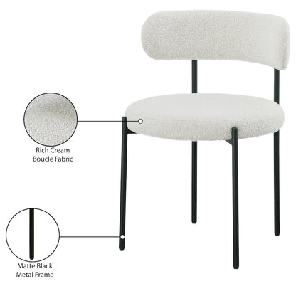 Beacon Cream Boucle Fabric Dining Chair, Set of 2