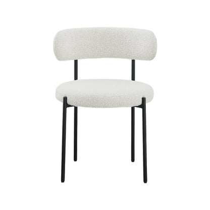 Beacon Cream Boucle Fabric Dining Chair, Set of 2