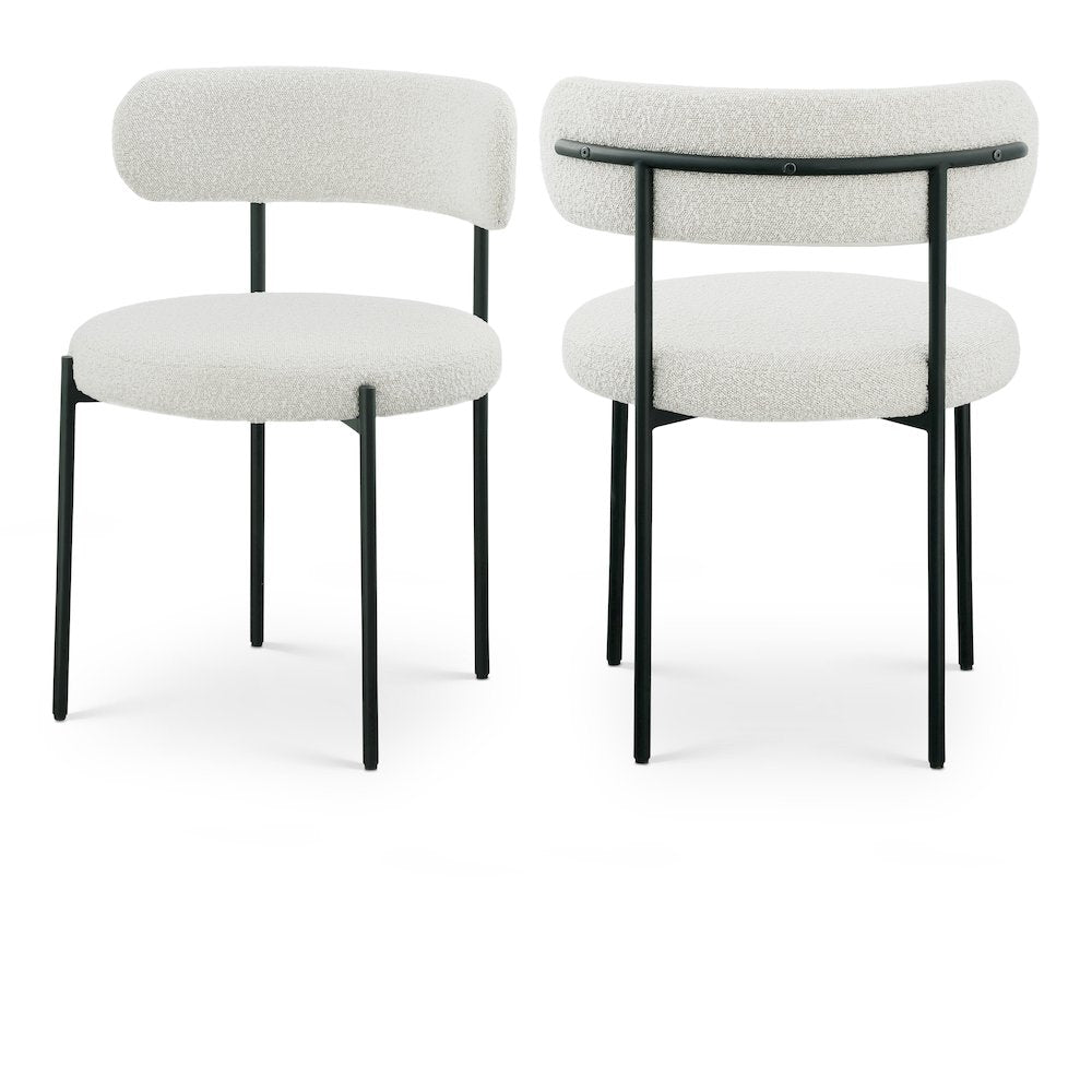 Beacon Cream Boucle Fabric Dining Chair, Set of 2