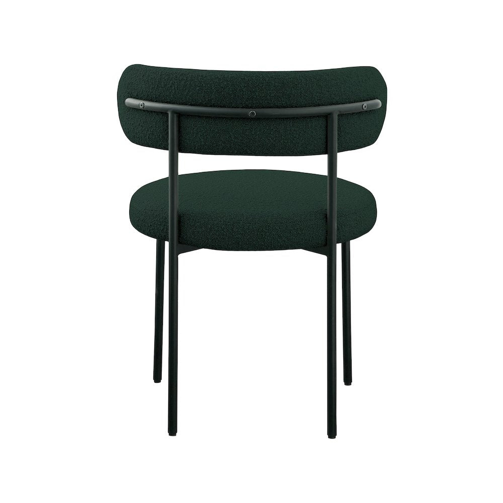Beacon Green Boucle Fabric Dining Chair, Set of 2