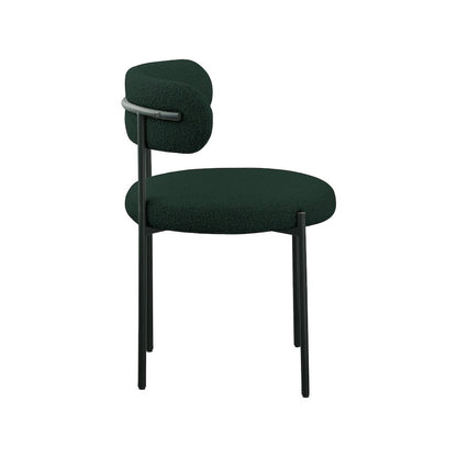 Beacon Green Boucle Fabric Dining Chair, Set of 2
