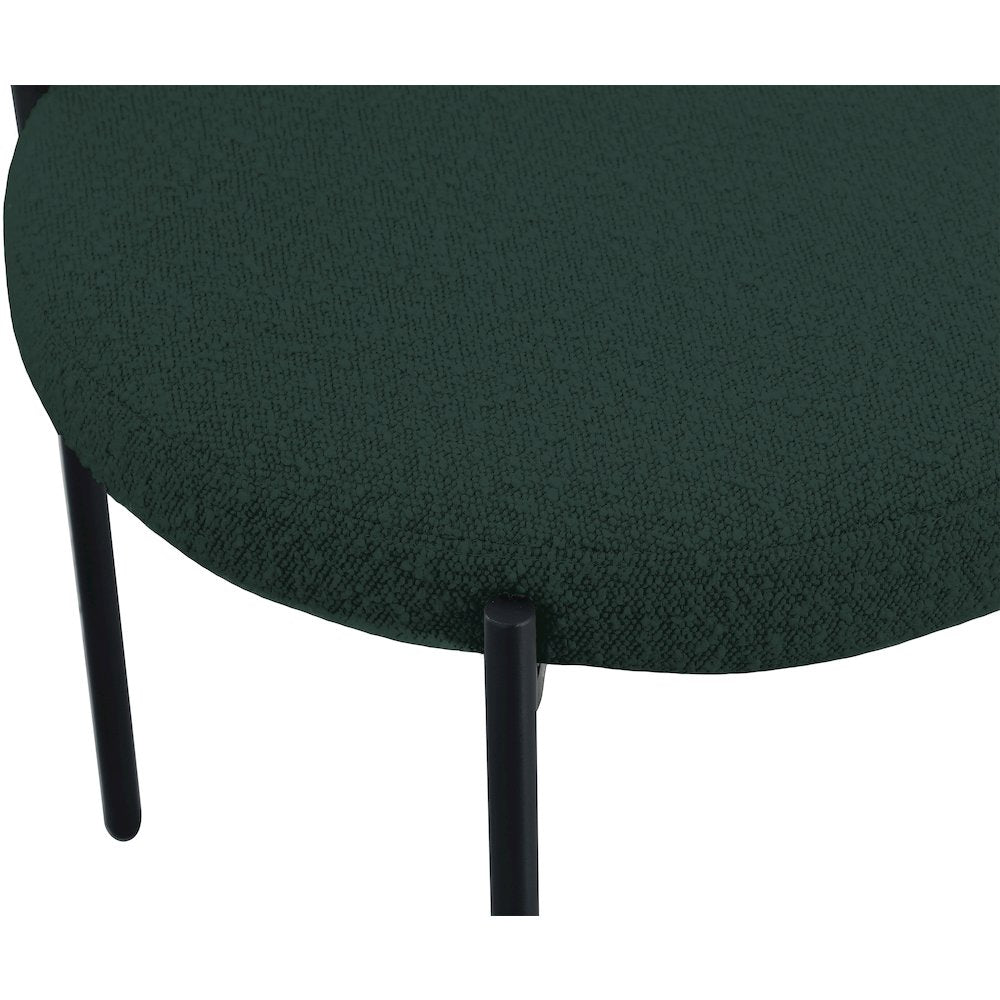 Beacon Green Boucle Fabric Dining Chair, Set of 2