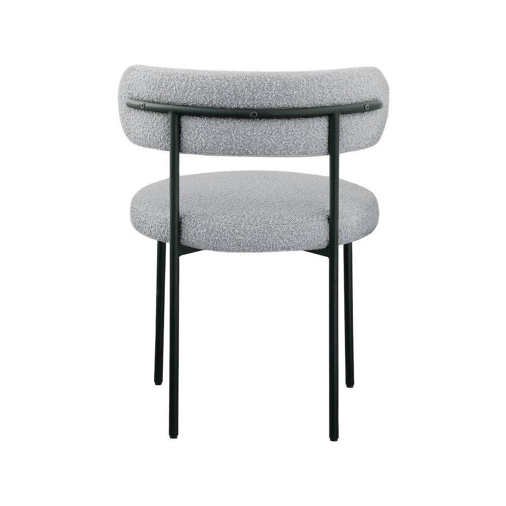 Beacon Grey Boucle Fabric Dining Chair, Set of 2