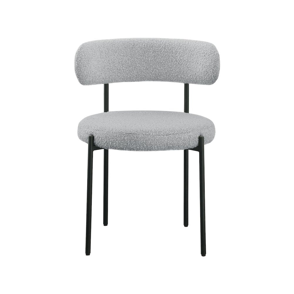 Beacon Grey Boucle Fabric Dining Chair, Set of 2