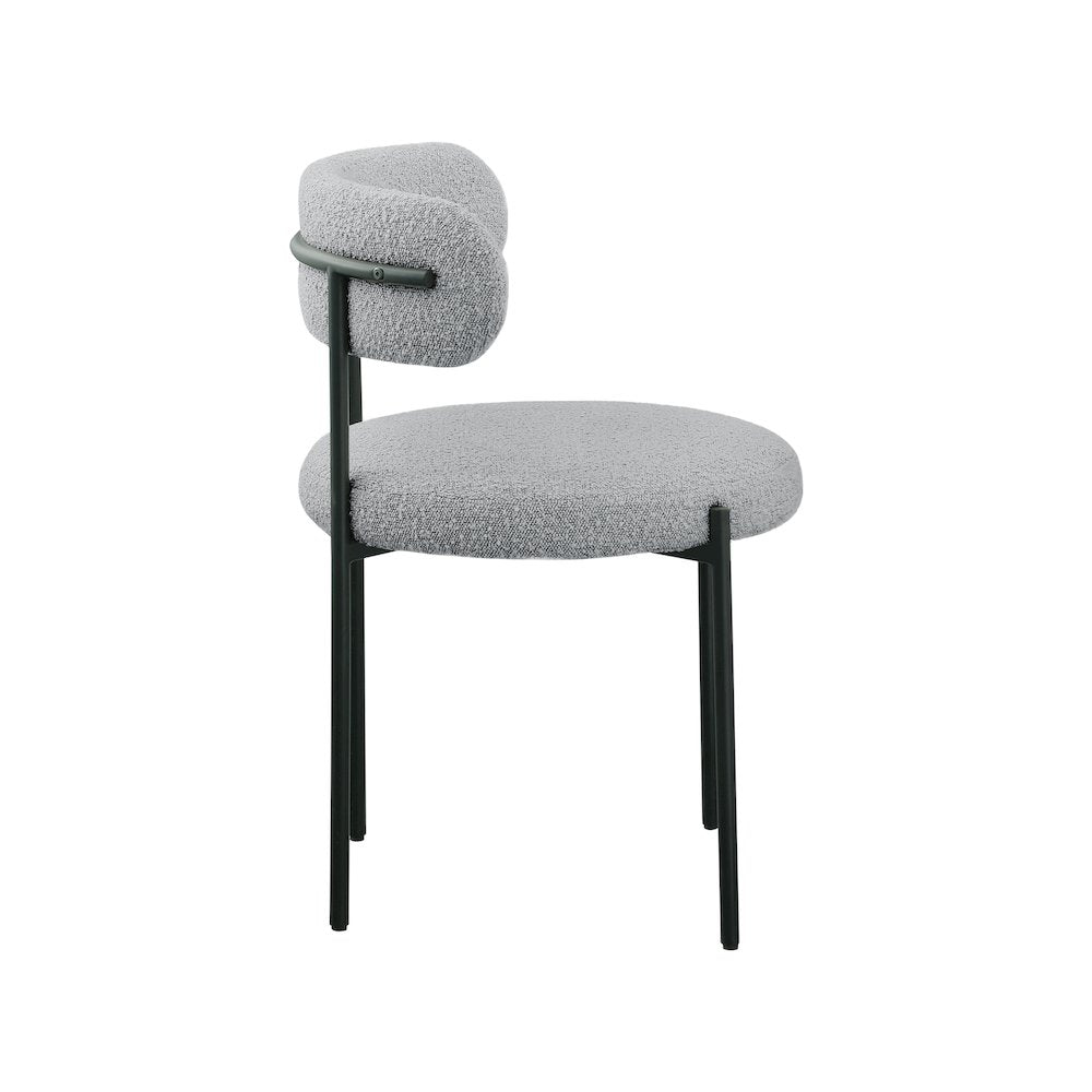 Beacon Grey Boucle Fabric Dining Chair, Set of 2