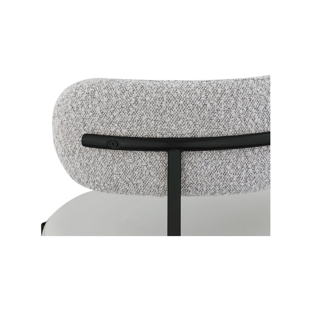 Beacon Taupe Vegan Leather and Boucle Fabric Dining Chair, Set of 2