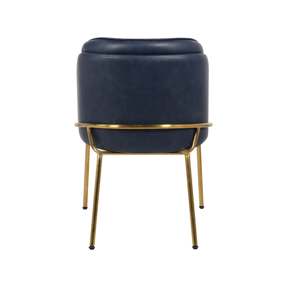 Jagger Navy Vegan Leather Dining Chair, Set of 2