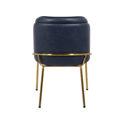 Jagger Navy Vegan Leather Dining Chair, Set of 2