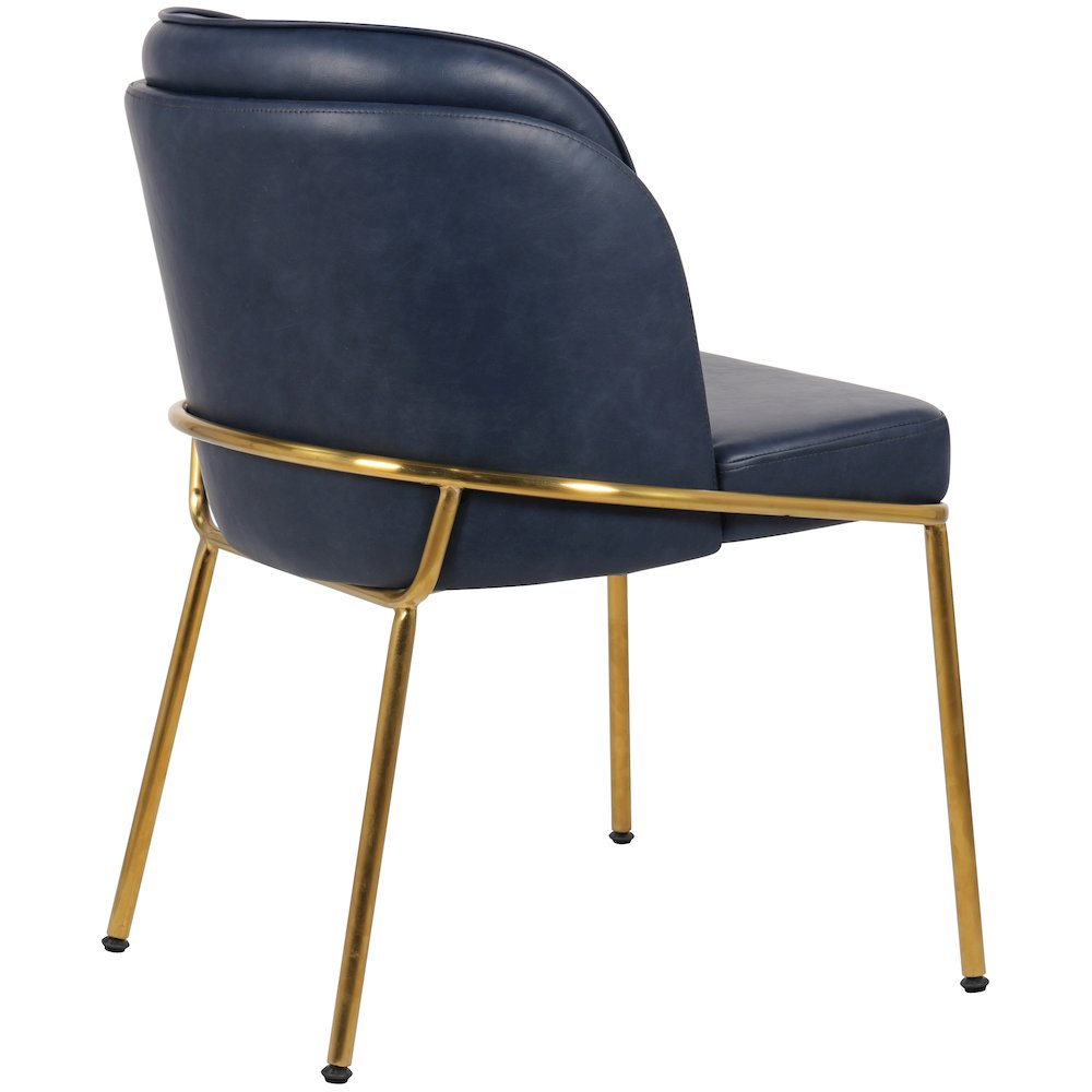 Jagger Navy Vegan Leather Dining Chair, Set of 2
