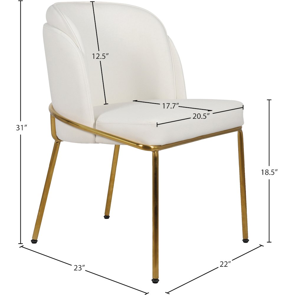 Jagger White Vegan Leather Dining Chair, Set of 2