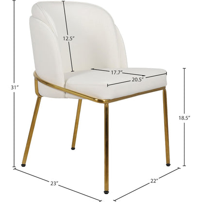 Jagger White Vegan Leather Dining Chair, Set of 2