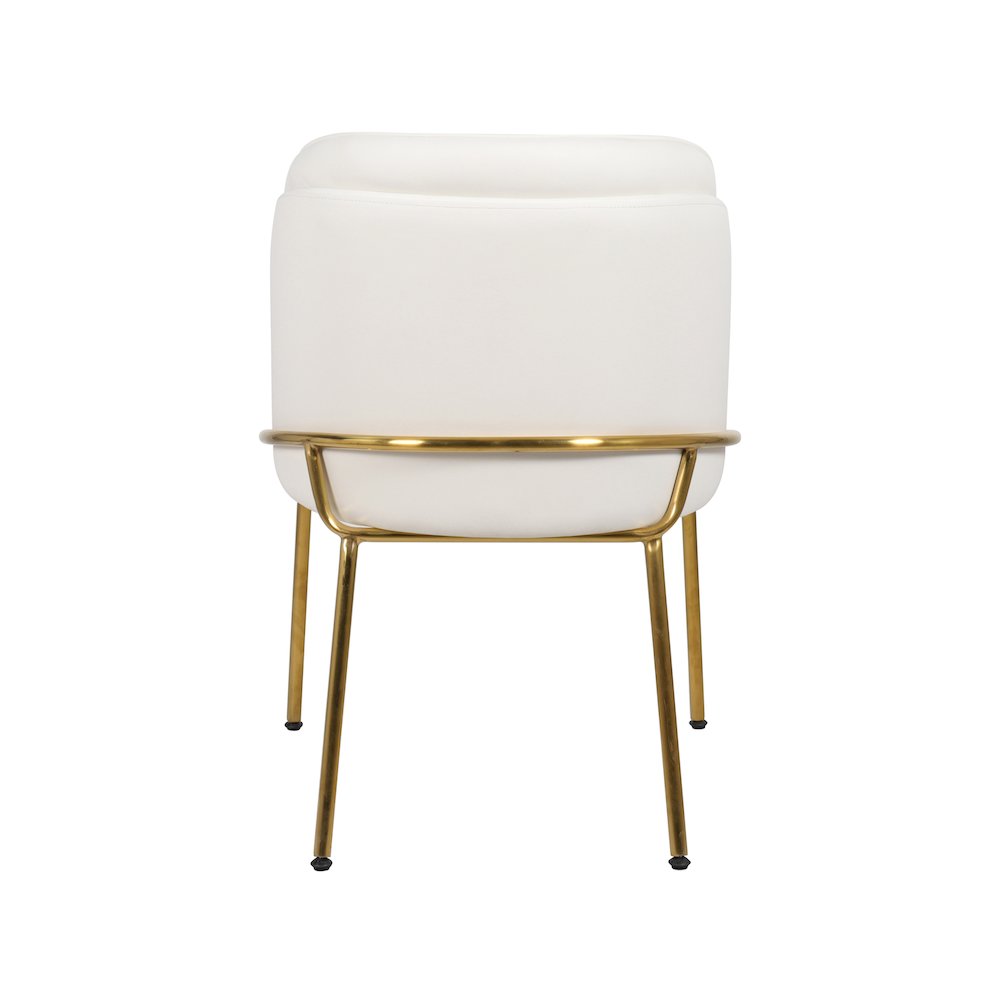 Jagger White Vegan Leather Dining Chair, Set of 2