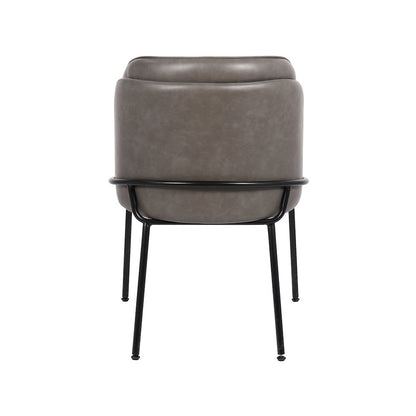 Jagger Grey Vegan Leather Dining Chair, Set of 2