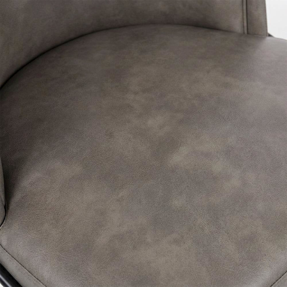 Starlight Canyon Home Vegan Leather Dining Chairs Set of 2, Grey Vegan Leather