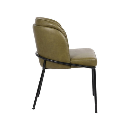 Jagger Olive Vegan Leather Dining Chair, Set of 2