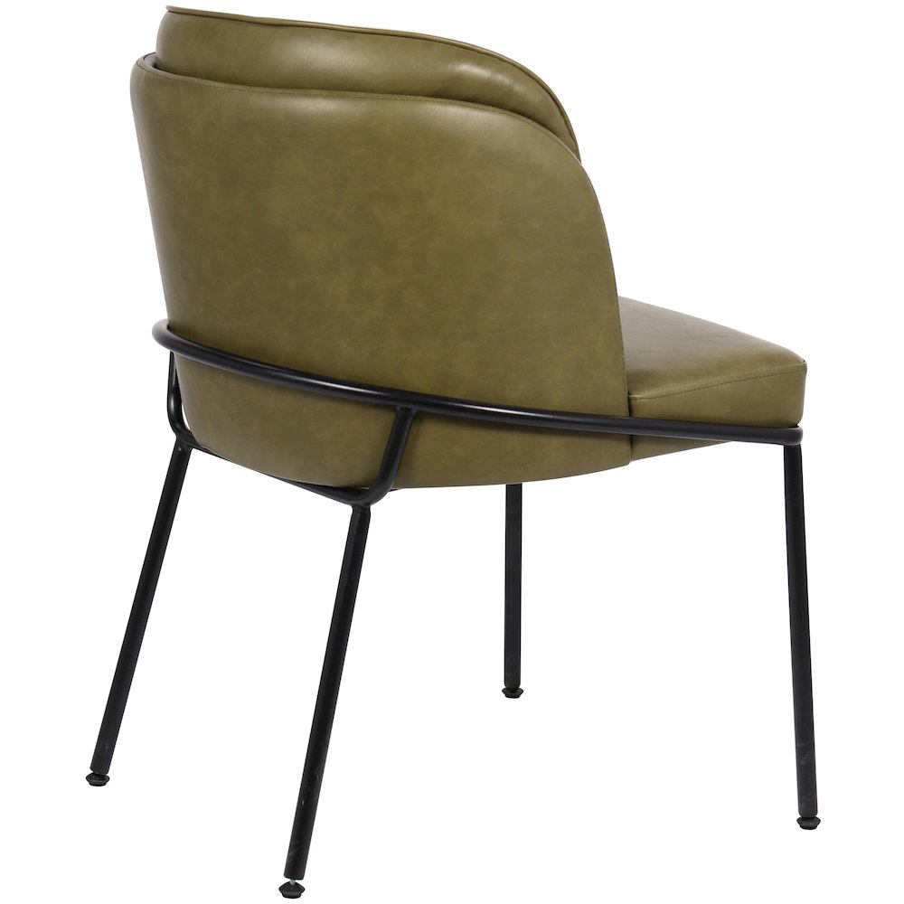 Jagger Olive Vegan Leather Dining Chair, Set of 2