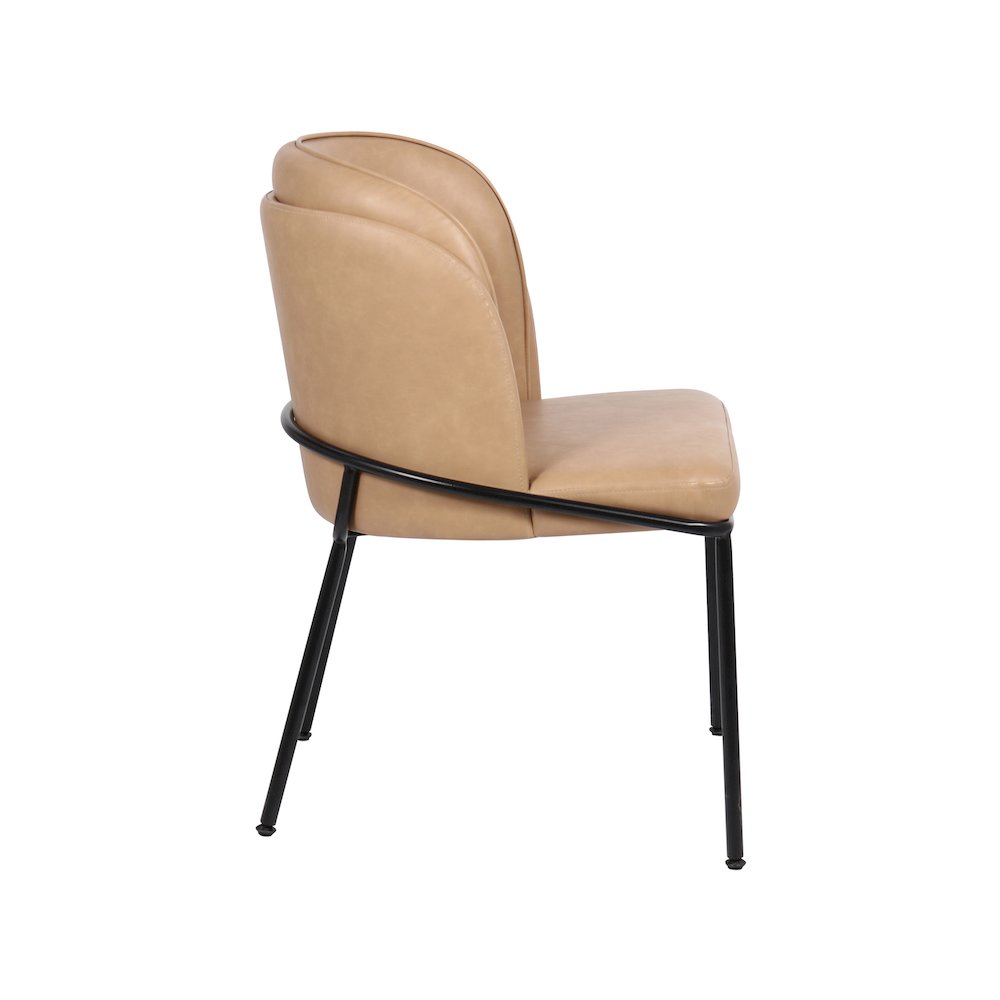 Jagger Tan Vegan Leather Dining Chair, Set of 2