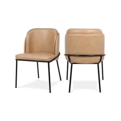 Jagger Tan Vegan Leather Dining Chair, Set of 2