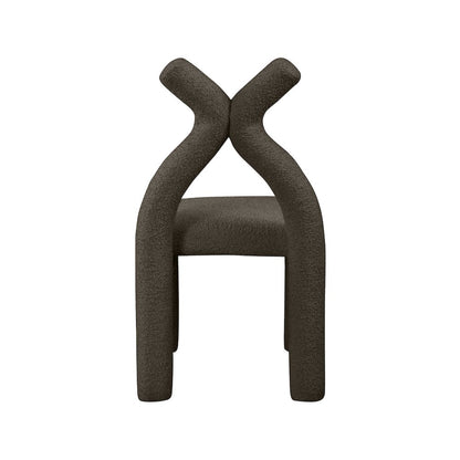 Xena Brown Boucle Fabric Accent/Dining Chair